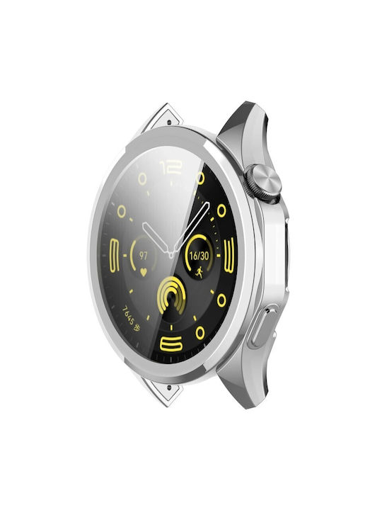 Best Accessories Silicone Case Silver for Huawei Watch GT 4 46mm