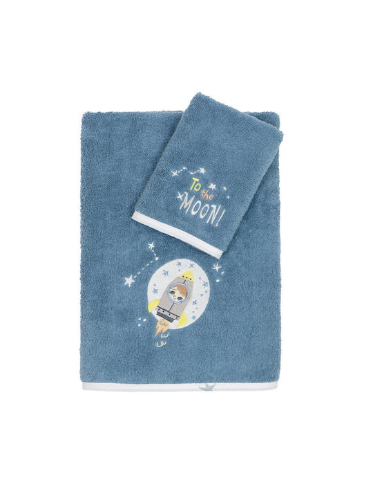 Nima Set of baby towels 2pcs Blue