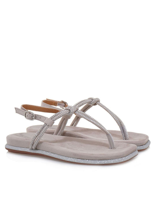 Seven Women's Flat Sandals in Gray Color