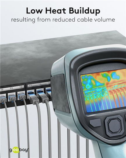 Goobay U/UTP Cat.6a (Gigabit) Network Cable Ethernet 3m Gray