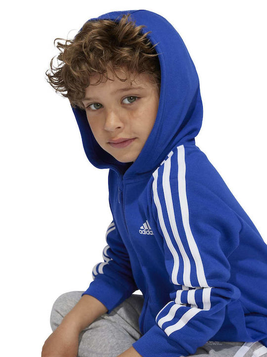 Fleece Παιδική Φούτερ Ζακέτα με Κουκούλα και Τσέπες Μπλε Lk 3s Fl