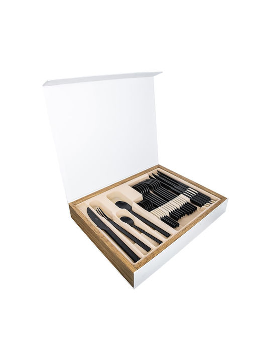 Dalper Set de Tacâmuri Inoxidabil Negre 24buc