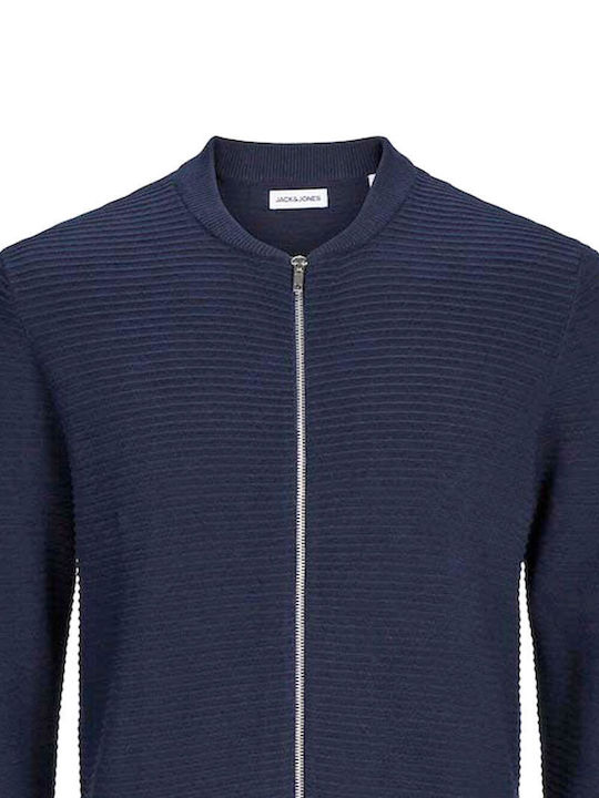 Jack & Jones Men's Knitted Cardigan with Zipper Sky Captain