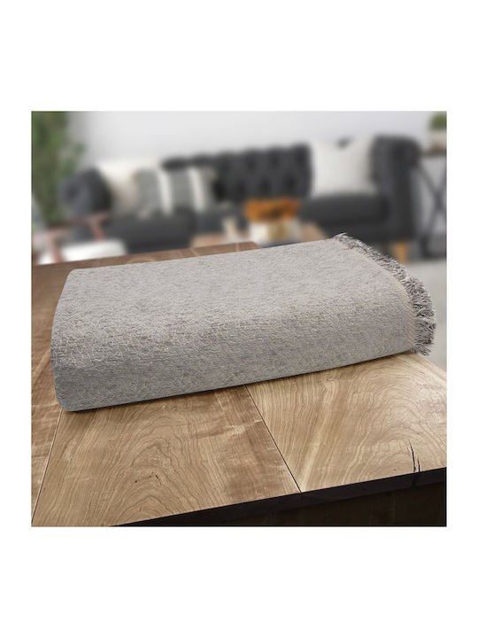 Lino Home Boxi Ριχτάρι Πολυθρόνας Chenille 180x180εκ. Light Gray Lino Home Γκρι