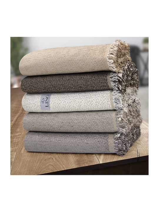 Lino Home Boxi Ριχτάρι Πολυθρόνας Chenille 180x180εκ. Light Gray Lino Home Γκρι