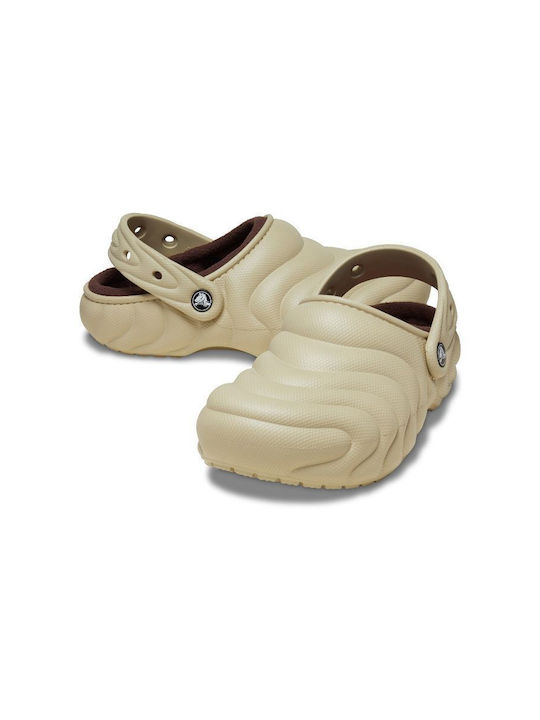 Crocs Classic Lined Clogs Beige