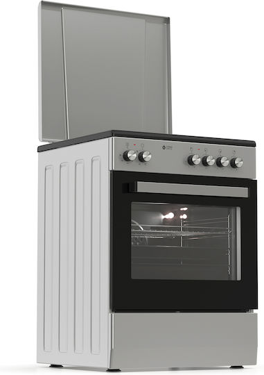 Thermogatz TGS E8021 S Κουζίνα 80lt με Εμαγιέ Εστίες Π60εκ. Inox
