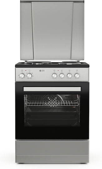 Thermogatz TGS E8021 S Κουζίνα 80lt με Εμαγιέ Εστίες Π60εκ. Inox