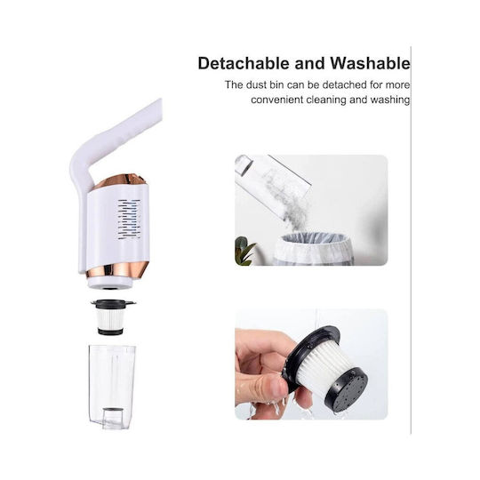 Rechargeable 2 in 1 Stick & Handheld Vacuum 22.2V White