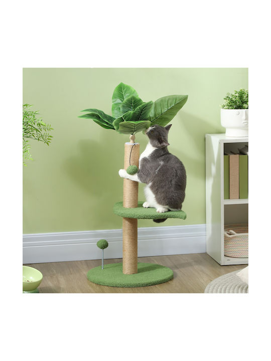 Pawhut Scratching Post Poles Green 40x40x83cm