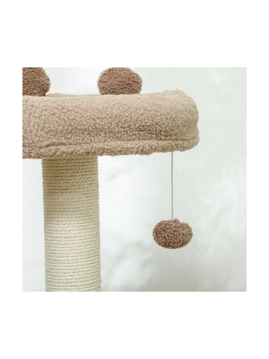 Pawhut Scratching Post Cat Trees White 48x40x88cm