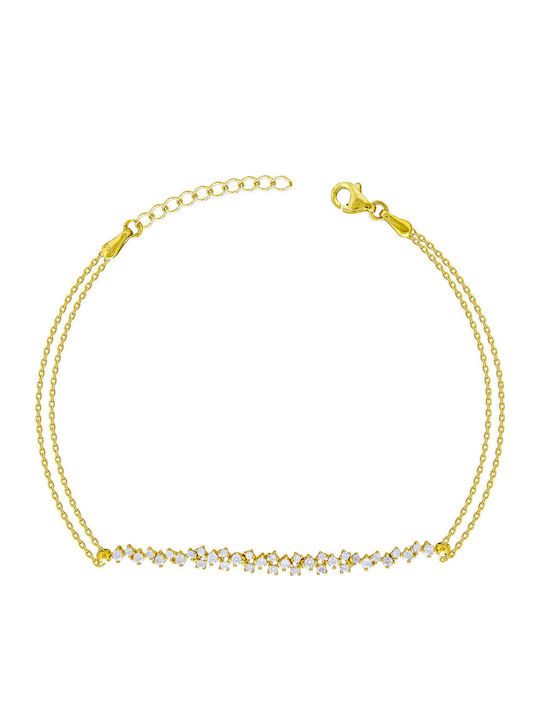 Kiriakos Gofas Set with Necklace & Bracelet from Gold 14K with Stones