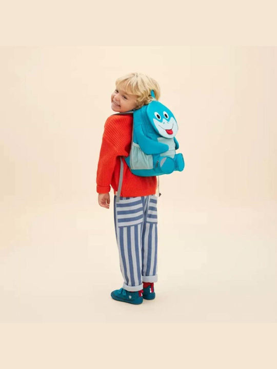 Affenzahn Hai Schulranzen Rucksack Kindergarten Hellblau mit Flaschenhalter 8Liter