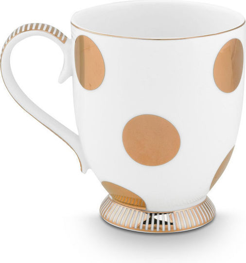 PiP Studio Delight Κούπα από Πορσελάνη Χρυσή 350ml PiP Studio Delight Κούπα από Πορσελάνη Χρυσή 350ml