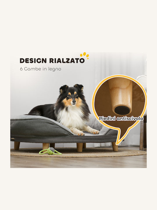 Pawhut Sofa Dog Bed Gray 90x78cm