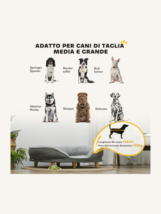 Pawhut Sofa Dog Bed Gray 90x78cm