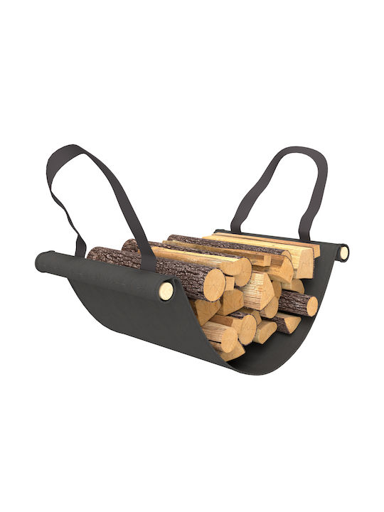 Outsunny Μεταλλική Τσάντα Μεταφοράς Ξύλων 120x36x99cm Μαύρη