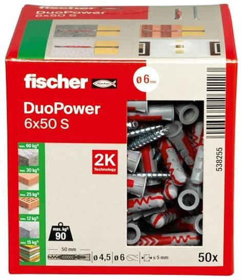 fischer Duopower Oops Plastic 6x50mm