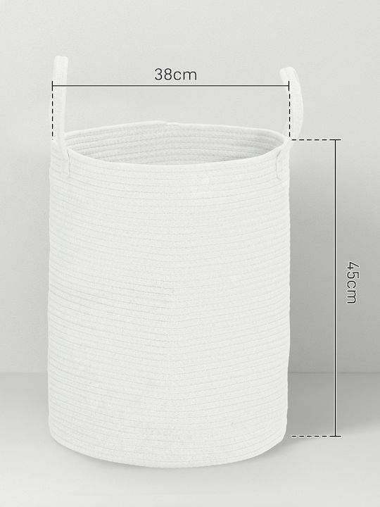 HomCom Καλάθι Απλύτων Υφασμάτινο Πτυσσόμενο 36lt 38x38x45cm Μπεζ