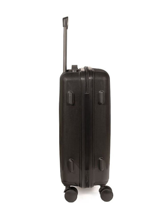 Cardinal 2018 Cabin Hard Black Suitcase With 4 Wheels Height 55cm