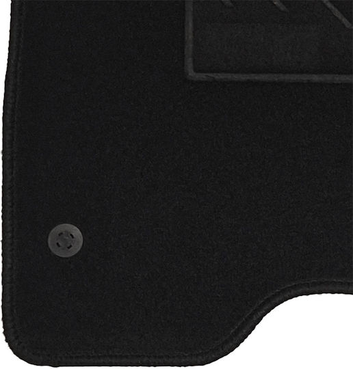 Set of Front and Rear Mats 4pcs for Fiat Panda 2012+ Black