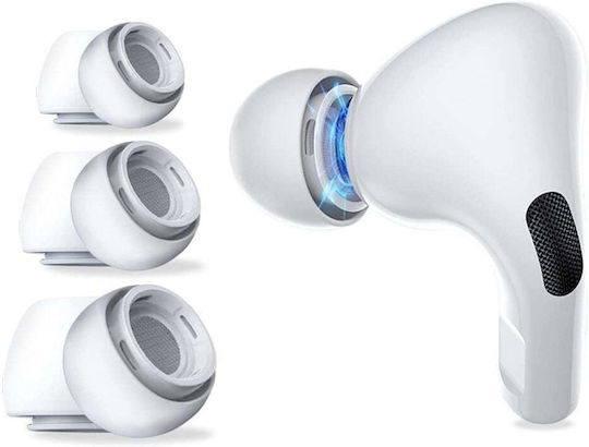 Techsuit Καλύμματα Σιλικόνης σε Λευκό χρώμα για Apple AirPods 1 / AirPods 2