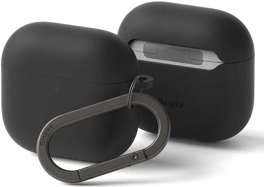 Ringke Hülle Silikon mit Haken in Schwarz Farbe für Apple AirPods 4