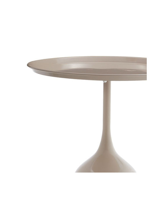 Round Side Table Agrile Metal Cream L50xW50xH60cm.