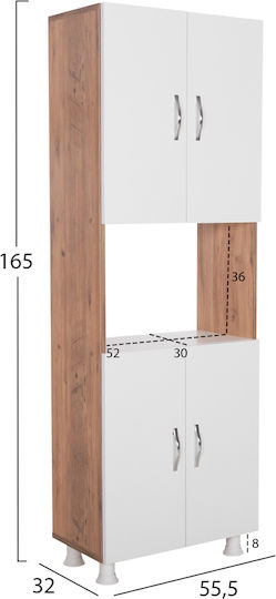RAD Επιδαπέδιο Ντουλάπι Φυσικό-λευκό 52x30x26εκ. RAD Επιδαπέδιο Ντουλάπι Φυσικό-λευκό 52x30x26εκ.
