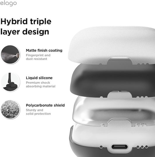 Elago Liquid Hybrid Case Case Silicone in Black color for Apple AirPods 4