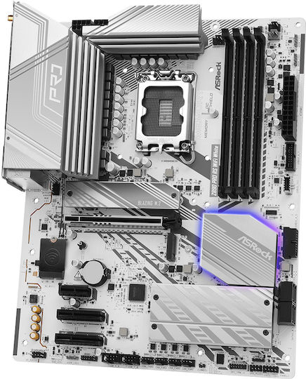 ASRock Ζ890 Pro RS WiFi White Motherboard ATX with Intel 1851 Socket