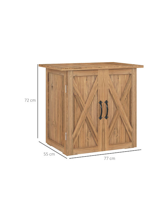 Wooden Garden Shed L0.77xW0.55xH0.72m