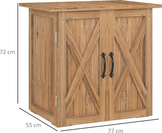 Wooden Garden Shed L0.77xW0.55xH0.72m