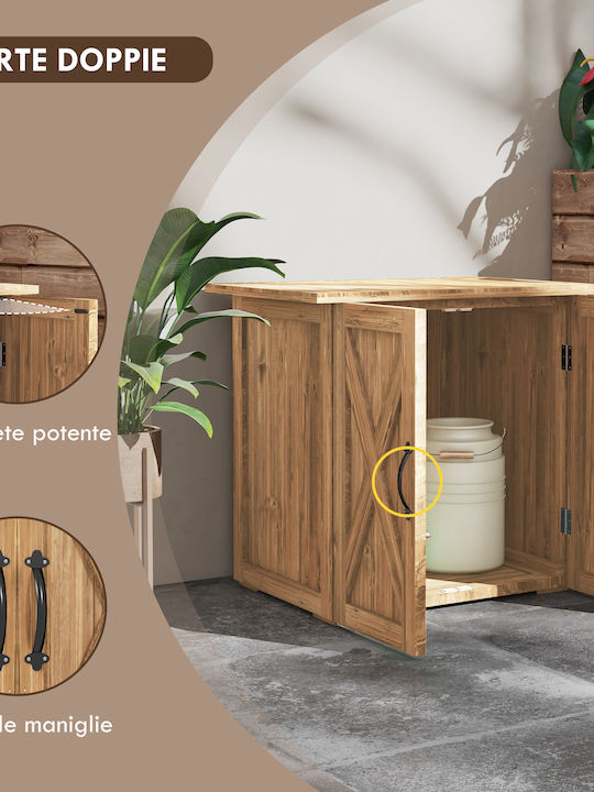 Wooden Garden Shed L0.77xW0.55xH0.72m