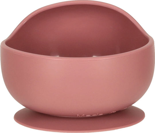 ikonka Feeding Set made of Silicone with Non-Slip Base Pink 6pcs