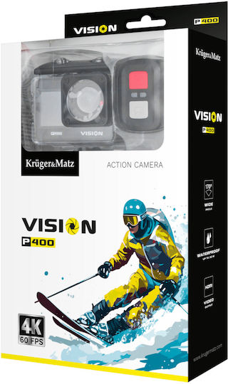Kruger & Matz KM0292 Action Camera 4K Ultra HD with Screen 2" and Wi-Fi Black