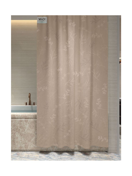 Madi Shower Curtain 180x200cm Coffee