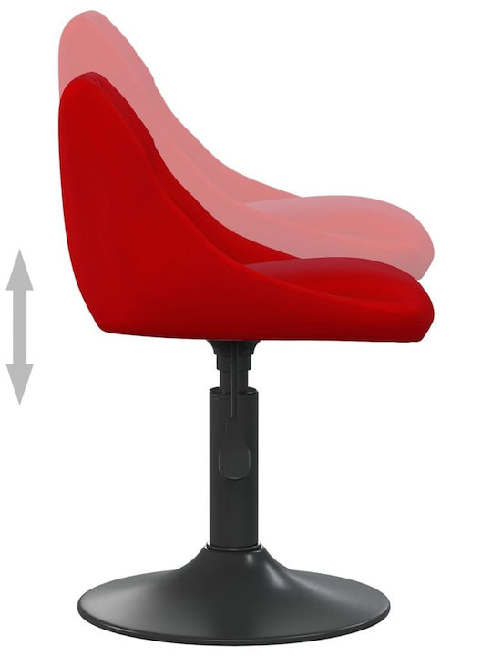 Rotating Chair Visitor in Burgundy Color 46x44x62cm 6pcs