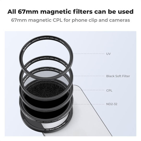 Polarizing Lens Filter Kf Lens Cpl Hmc 67mm Smartphone Smartphone K&f Kf01.2673 13673409 6942052532242