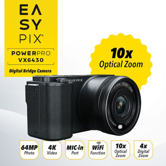 EasyPix VX6430 Compact Φωτογραφική Μηχανή Μαύρη