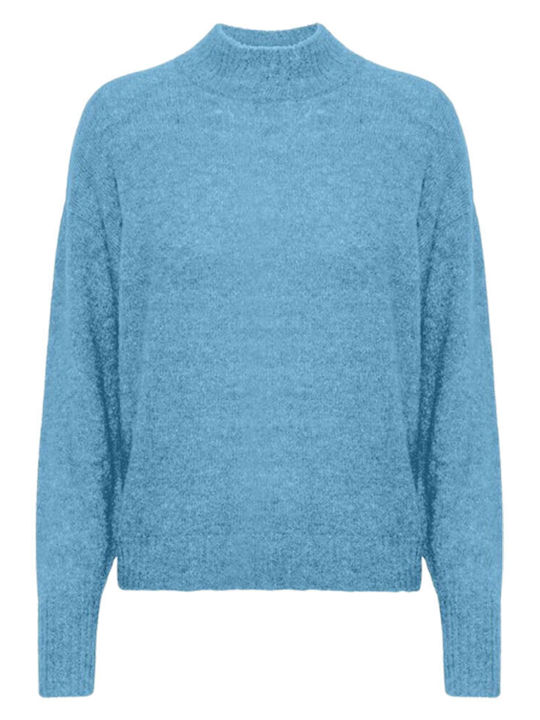 ICHI Kamara Women's Sweater Azure Blue