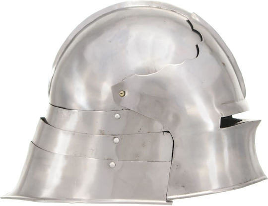Vidaxl Ritterhelm Mittelalterliche Replik Antik Larp Silber Stahl