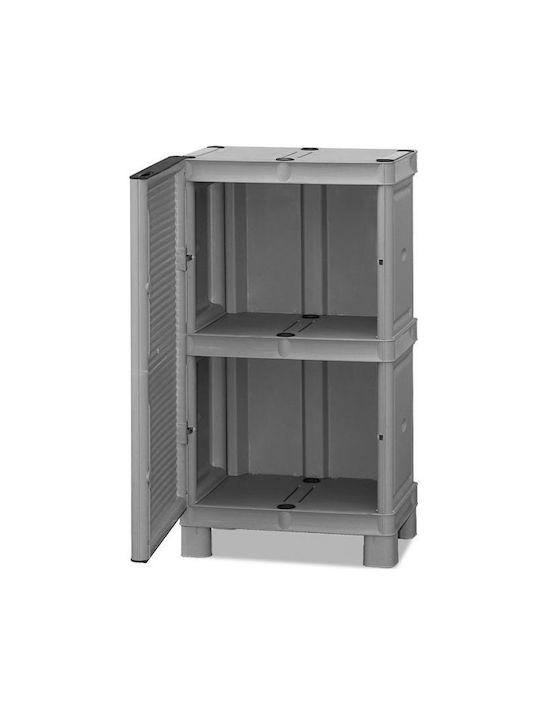 Einzeltür Kunststoff Außenschrank zur Aufbewahrung mit 1 Regal Für kleine Räume 50x40x92cm