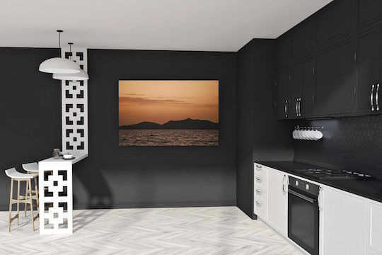 Картина Залез над планини и море 120x80