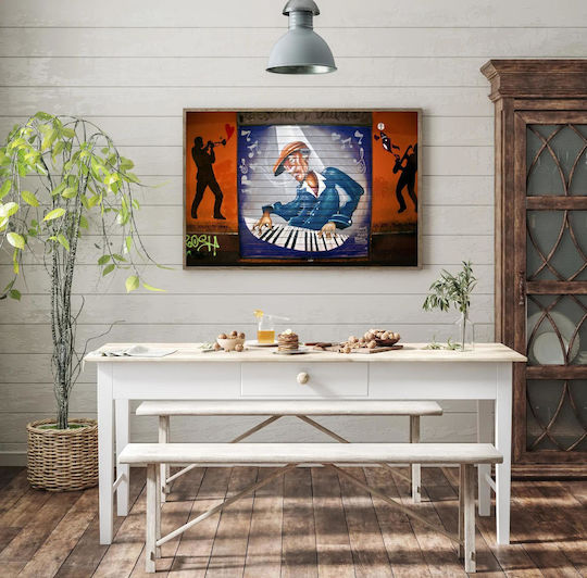 Straßenkunst Jazzmusiker Gemälde 100x70