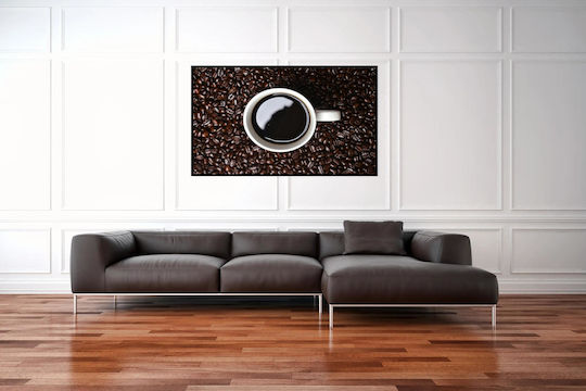 Gemälde Kaffeebohnen Kaffeetasse 120x80