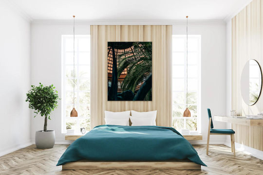 Πίνακας Palm Leaves Under Glass Roof Φύλλα Φοίνικα Κάτω Τη Γυάλινη Στέγη 80x120