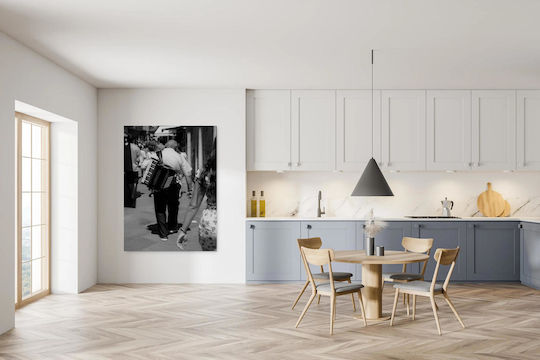 Gemälde Straßenmusiker in der Menge 70x100