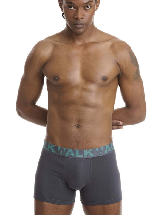 Walk Men's Boxers Anthracite-Emerald 2Pack