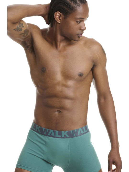 Herren Boxershorts Anthracite-Emerald 2Packung